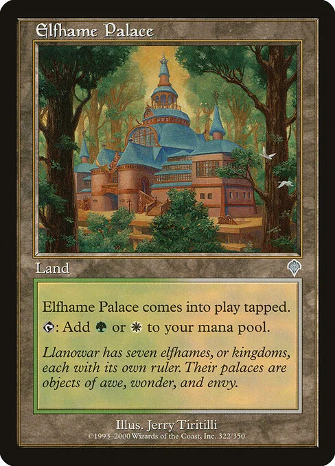 Elfhame Palace, carta Magic di tipo Land illustrata da Jerry Tiritilli