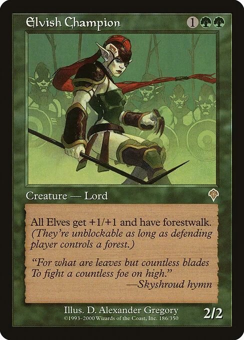 Elvish Champion, carta Magic di tipo Creature — Elf illustrata da D. Alexander Gregory