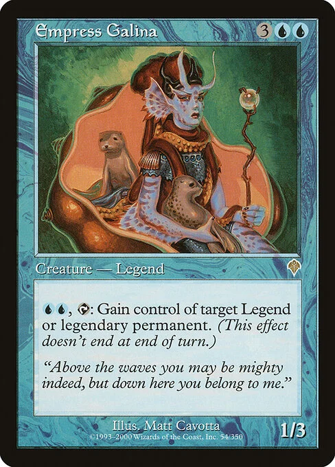 Empress Galina, carta Magic di tipo Legendary Creature — Merfolk Noble illustrata da Matt Cavotta