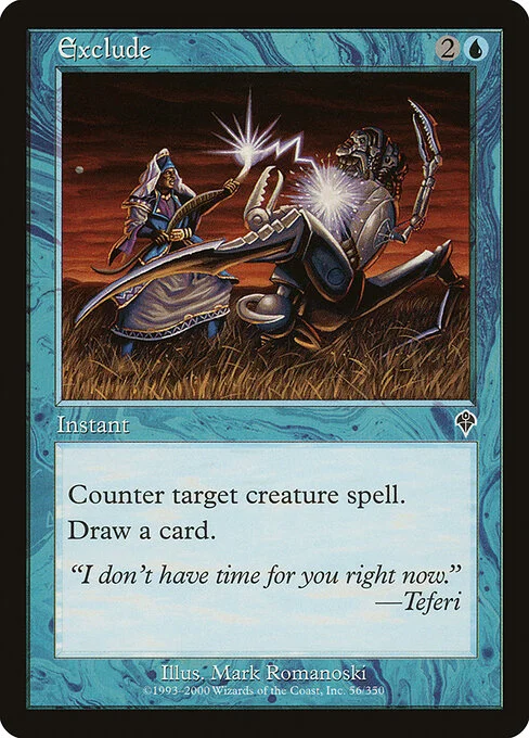 Exclude, carta Magic di tipo Instant illustrata da Mark Romanoski