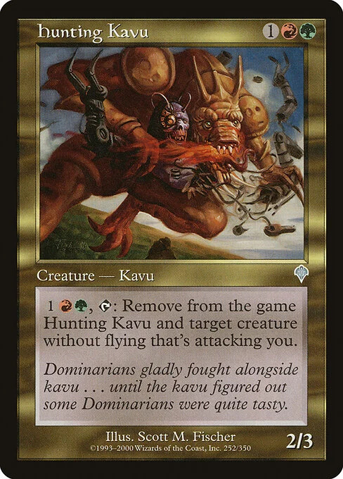 Hunting Kavu, carta Magic di tipo Creature — Kavu illustrata da Scott M. Fischer