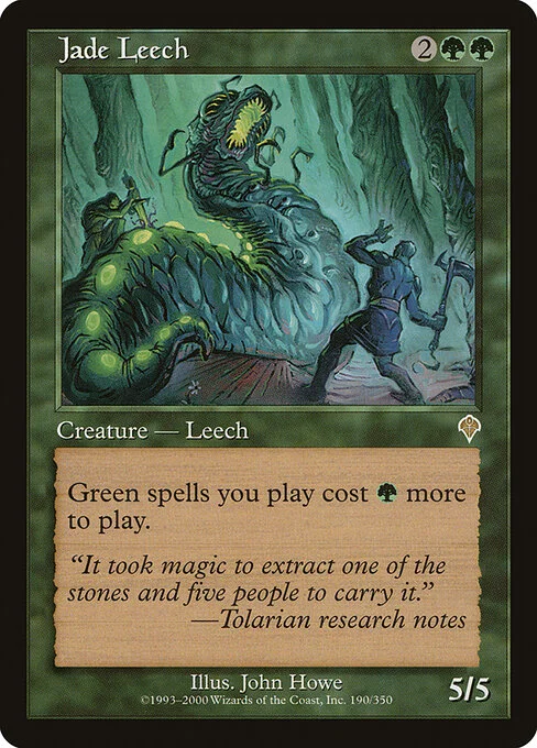Jade Leech, carta Magic di tipo Creature — Leech illustrata da John Howe