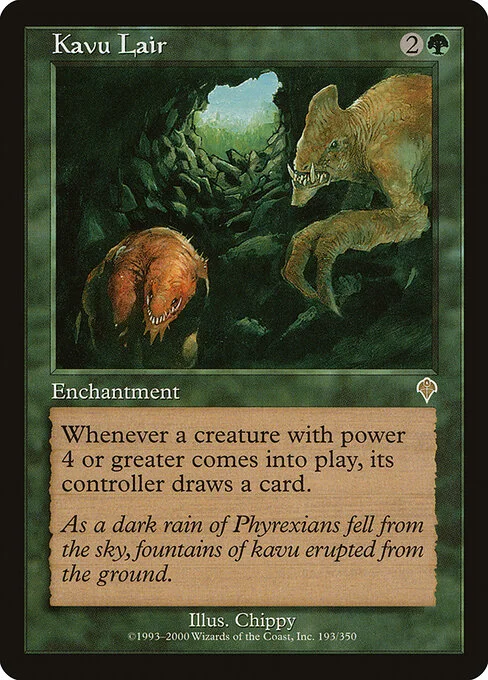 Kavu Lair, carta Magic di tipo Enchantment illustrata da Chippy