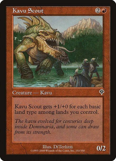 Kavu Scout, carta Magic di tipo Creature — Kavu Scout illustrata da DiTerlizzi