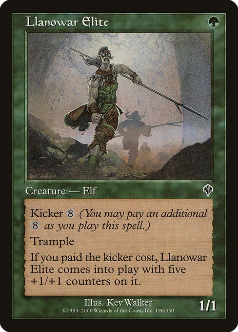 Llanowar Elite, carta Magic di tipo Creature — Elf illustrata da Kev Walker