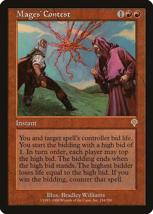 Mages' Contest, carta Magic di tipo Instant illustrata da Bradley Williams