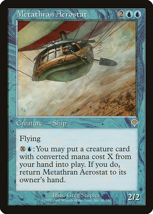 Metathran Aerostat, carta Magic di tipo Creature — Metathran illustrata da Greg Staples