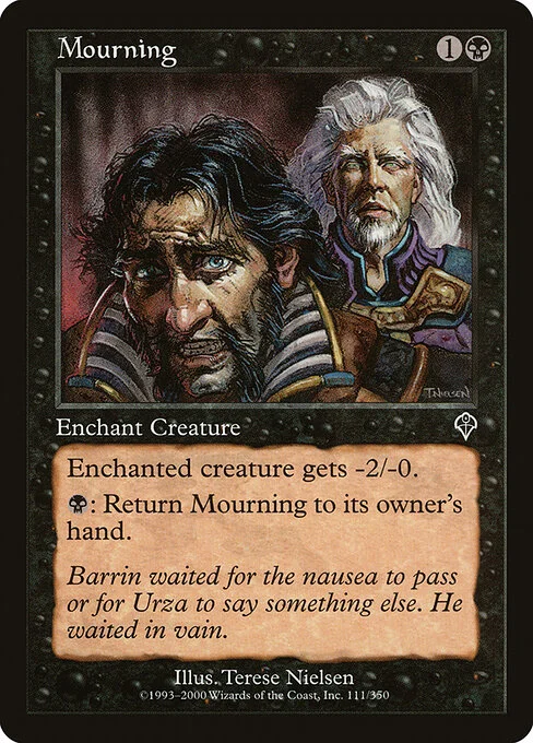 Mourning, carta Magic di tipo Enchantment — Aura illustrata da Terese Nielsen