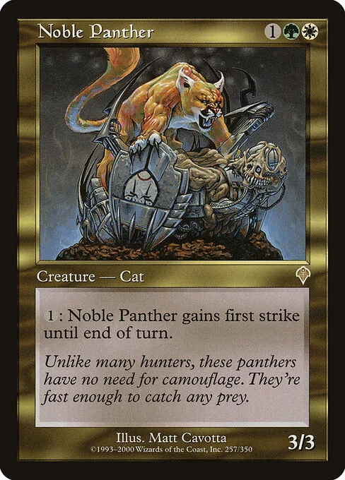 Noble Panther, carta Magic di tipo Creature — Cat illustrata da Matt Cavotta