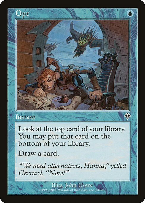 Opt, carta Magic di tipo Instant illustrata da John Howe