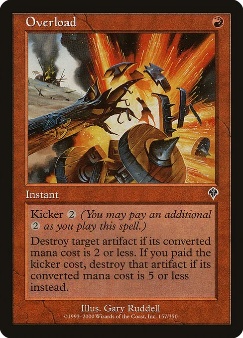 Overload, carta Magic di tipo Instant illustrata da Gary Ruddell