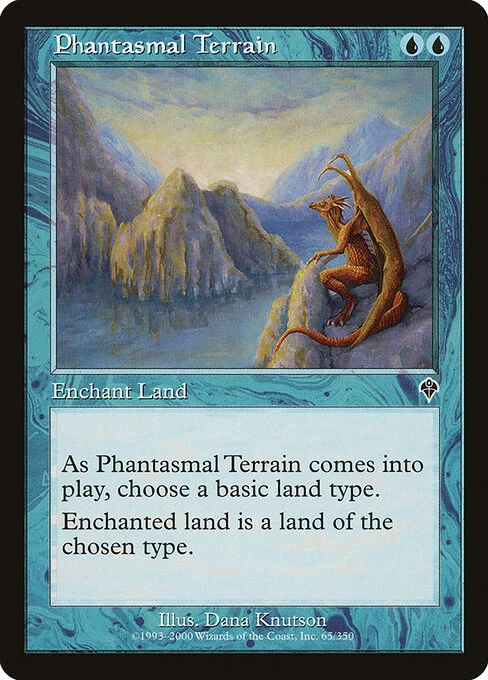 Phantasmal Terrain, carta Magic di tipo Enchantment — Aura illustrata da Dana Knutson