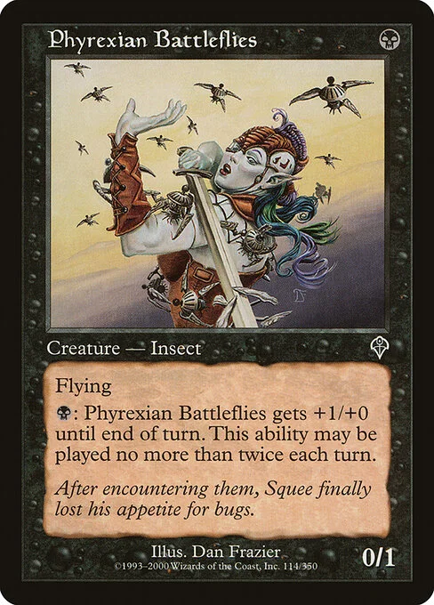 Phyrexian Battleflies, carta Magic di tipo Creature — Phyrexian Insect illustrata da Dan Frazier
