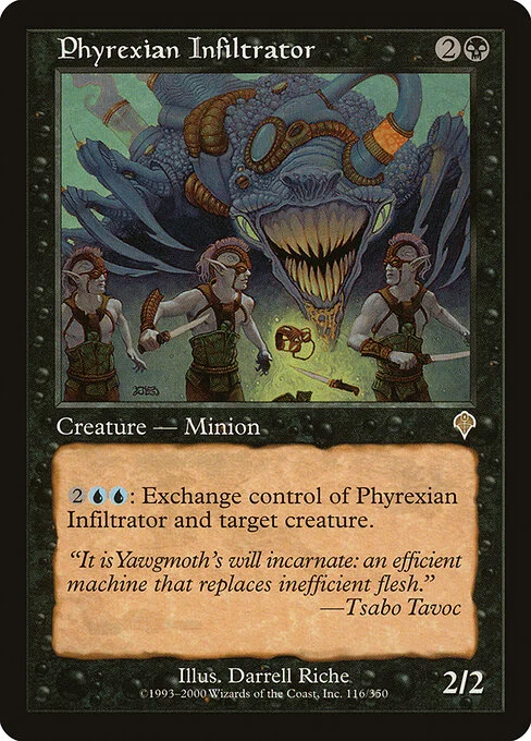 Phyrexian Infiltrator, carta Magic di tipo Creature — Phyrexian Minion illustrata da Darrell Riche