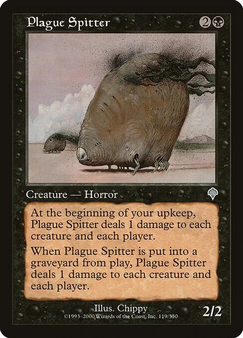 Plague Spitter, carta Magic di tipo Creature — Phyrexian Horror illustrata da Chippy