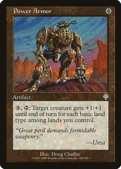 Power Armor, carta Magic di tipo Artifact illustrata da Doug Chaffee