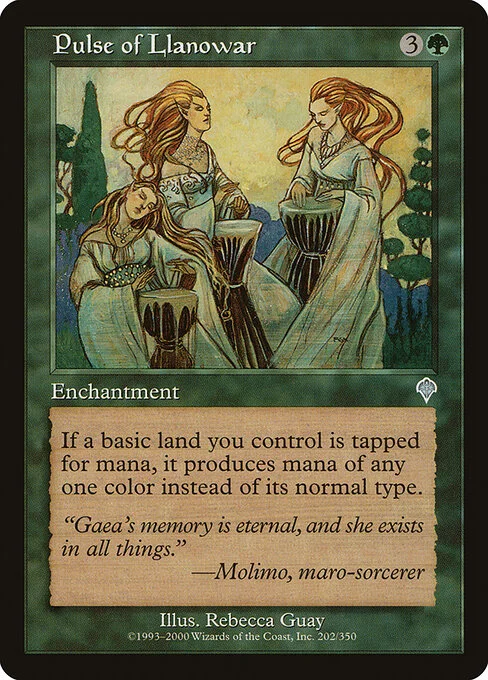 Pulse of Llanowar, carta Magic di tipo Enchantment illustrata da Rebecca Guay