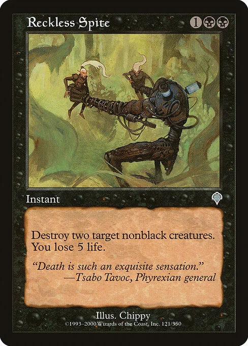 Reckless Spite, carta Magic di tipo Instant illustrata da Chippy