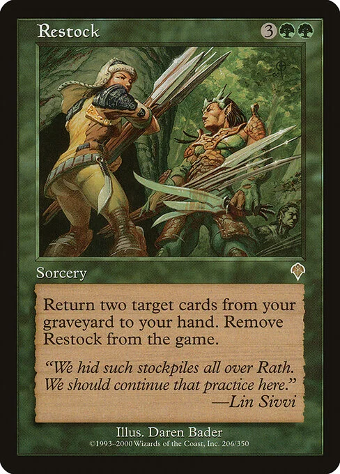 Restock, carta Magic di tipo Sorcery illustrata da Daren Bader