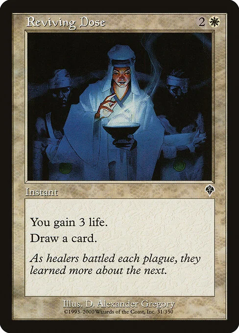 Reviving Dose, carta Magic di tipo Instant illustrata da D. Alexander Gregory
