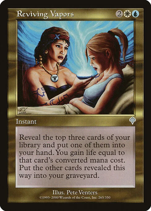 Reviving Vapors, carta Magic di tipo Instant illustrata da Pete Venters