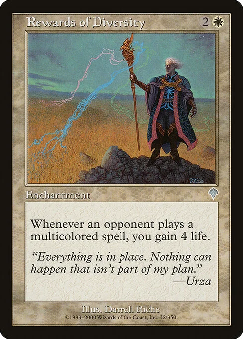 Rewards of Diversity, carta Magic di tipo Enchantment illustrata da Darrell Riche