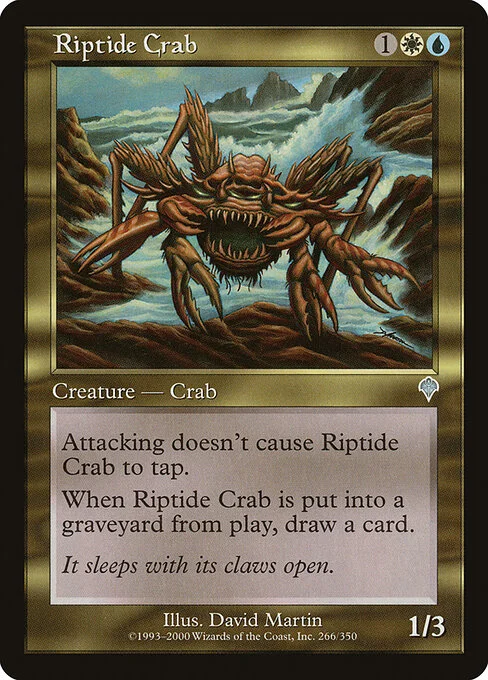 Riptide Crab, carta Magic di tipo Creature — Crab illustrata da David Martin