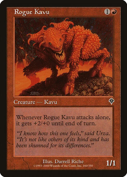 Rogue Kavu, carta Magic di tipo Creature — Kavu illustrata da Darrell Riche