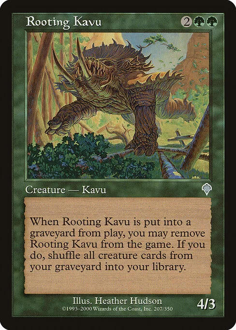 Rooting Kavu, carta Magic di tipo Creature — Kavu illustrata da Heather Hudson