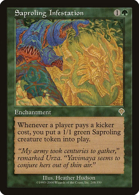 Saproling Infestation, carta Magic di tipo Enchantment illustrata da Heather Hudson
