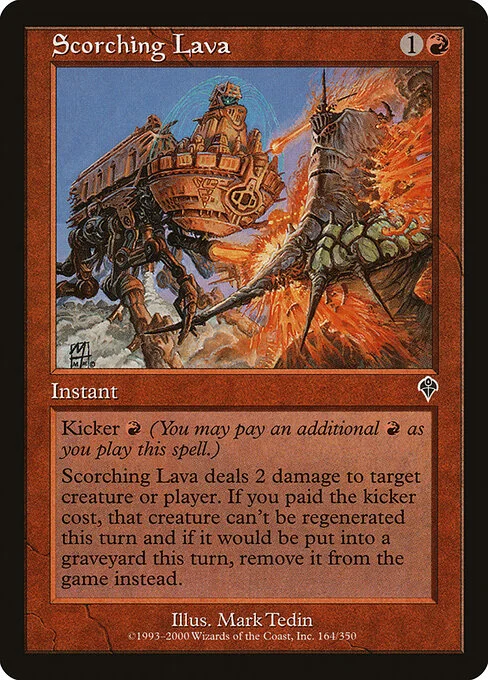 Scorching Lava, carta Magic di tipo Instant illustrata da Mark Tedin