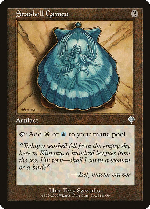 Seashell Cameo, carta Magic di tipo Artifact illustrata da Tony Szczudlo