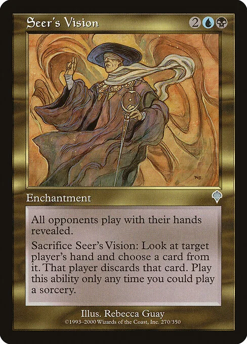 Seer's Vision, carta Magic di tipo Enchantment illustrata da Rebecca Guay