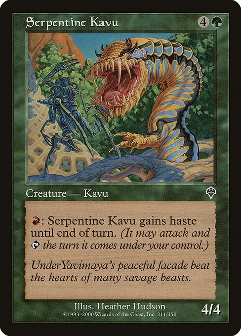 Serpentine Kavu, carta Magic di tipo Creature — Kavu illustrata da Heather Hudson