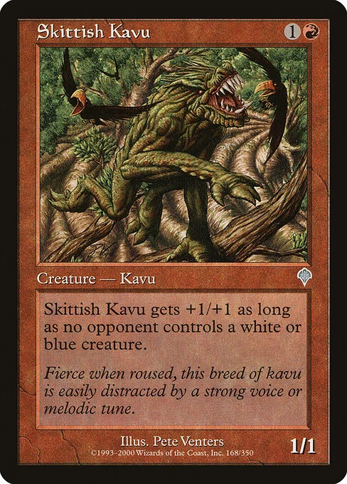 Skittish Kavu, carta Magic di tipo Creature — Kavu illustrata da Pete Venters