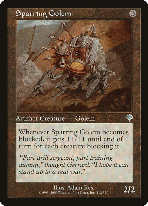 Sparring Golem, carta Magic di tipo Artifact Creature — Golem illustrata da Adam Rex