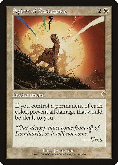 Spirit of Resistance, carta Magic di tipo Enchantment illustrata da John Avon