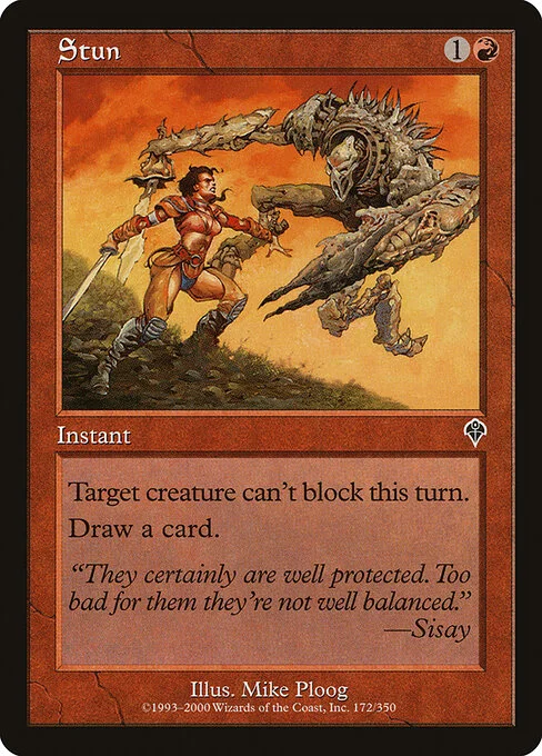 Stun, carta Magic di tipo Instant illustrata da Mike Ploog
