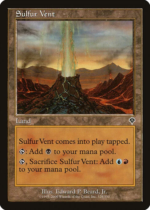 Sulfur Vent, carta Magic di tipo Land illustrata da Edward P. Beard, Jr.