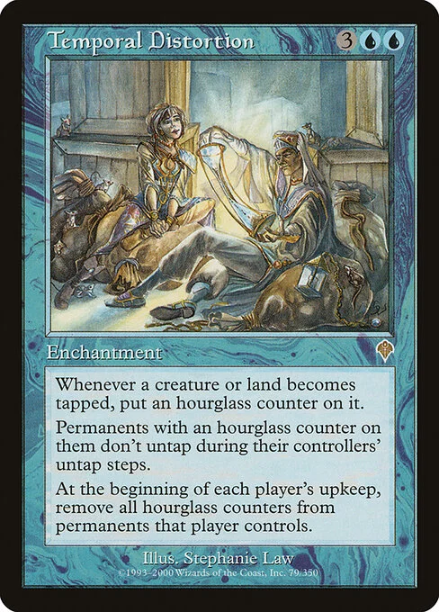 Temporal Distortion, carta Magic di tipo Enchantment illustrata da Stephanie Law