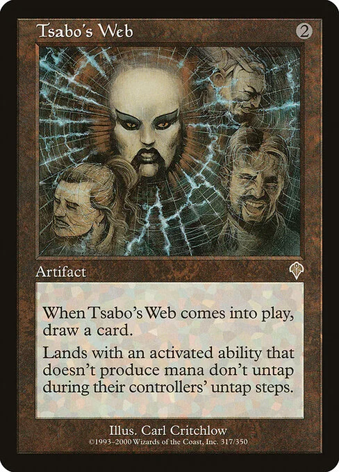 Tsabo's Web, carta Magic di tipo Artifact illustrata da Carl Critchlow
