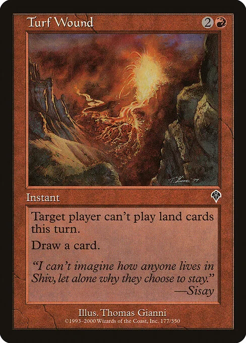 Turf Wound, carta Magic di tipo Instant illustrata da Thomas Gianni