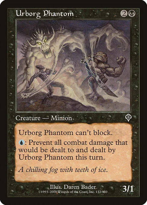 Urborg Phantom, carta Magic di tipo Creature — Spirit Minion illustrata da Daren Bader