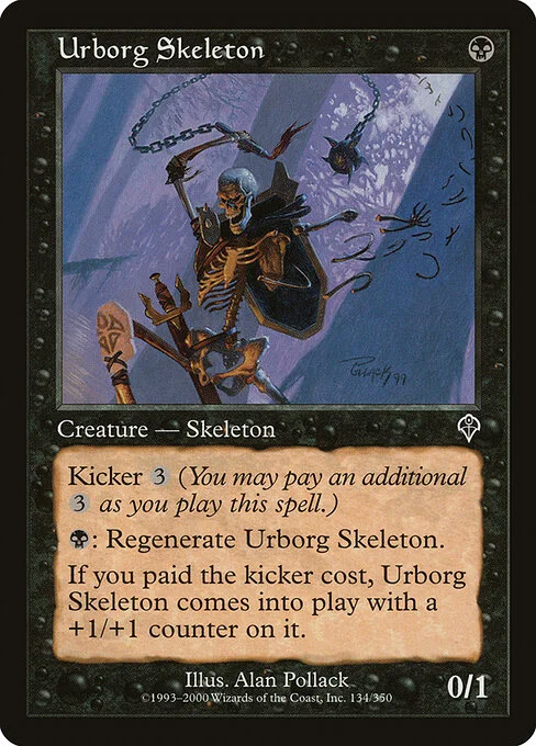 Urborg Skeleton, carta Magic di tipo Creature — Skeleton illustrata da Alan Pollack