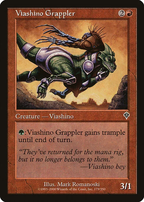 Viashino Grappler, carta Magic di tipo Creature — Lizard illustrata da Mark Romanoski