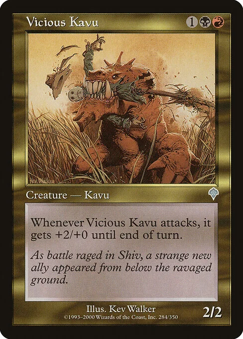 Vicious Kavu, carta Magic di tipo Creature — Kavu illustrata da Kev Walker