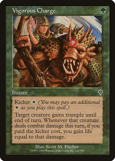 Vigorous Charge, carta Magic di tipo Instant illustrata da Scott M. Fischer