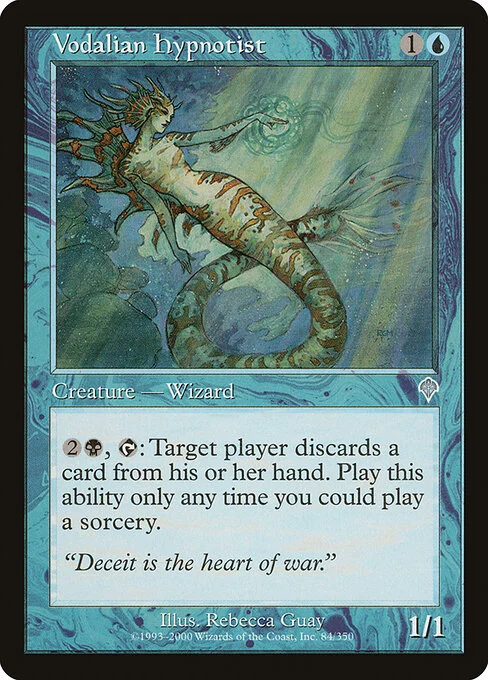 Vodalian Hypnotist, carta Magic di tipo Creature — Merfolk Wizard illustrata da Rebecca Guay