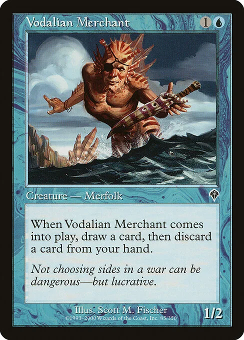 Vodalian Merchant, carta Magic di tipo Creature — Merfolk illustrata da Scott M. Fischer