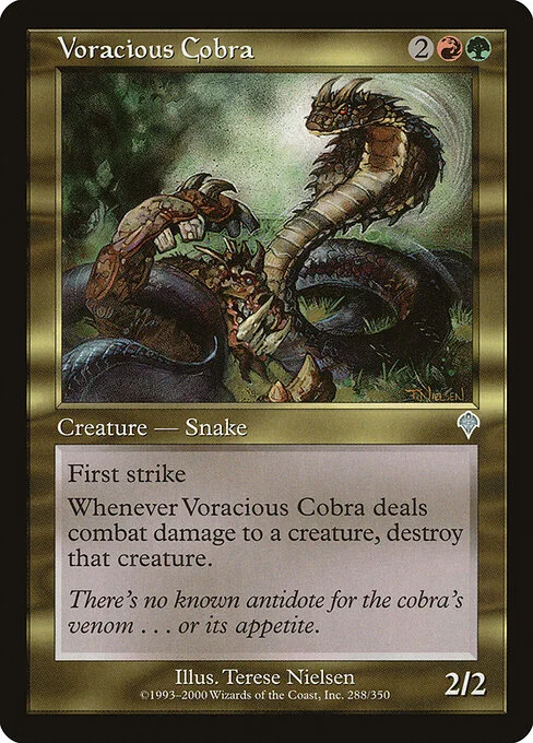 Voracious Cobra, carta Magic di tipo Creature — Snake illustrata da Terese Nielsen
